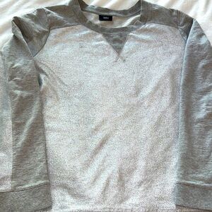 Mossimo Gray Cotton and Metallic Shirt Sweatshirt